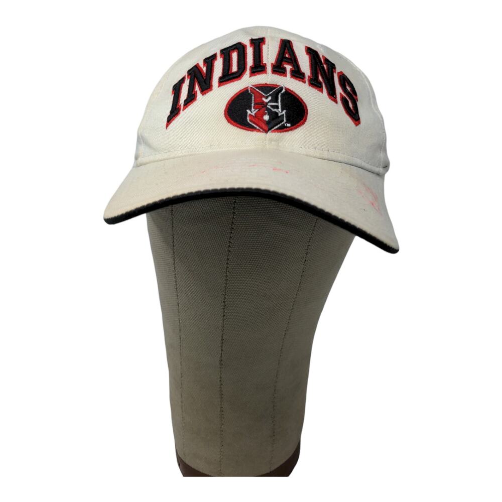 MLB Indianapolis Indians Snapback Hat Embroidered Cream Autographed SEE DESC